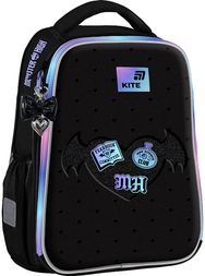 Forminė kuprinė KITE Monster High, auganti, M, 38 cm, juodos sp.