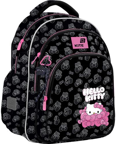 Ergonominė kuprinė KITE Hello Kitty Bubles, M, 39 cm, juodos sp.