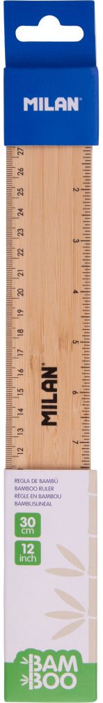 Liniuotė MILAN, bambukinė, 30 cm