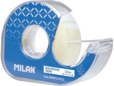 Lipni juostelė MILAN Invisible, skaidri, su laikikliu, 19 mm x 33 m, bl