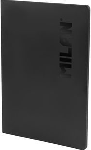 Sąsiuvinis MILAN Shadow, 95 g/m2, 48 l., langeliais, juodos sp.