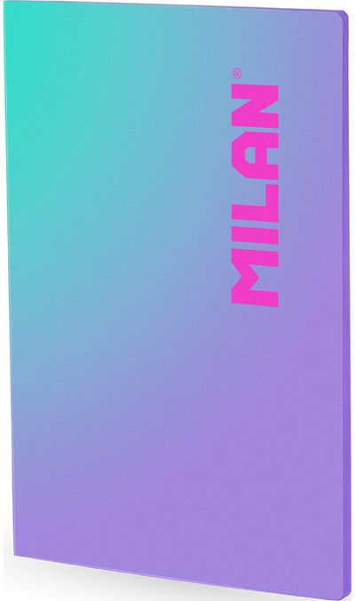 Sąsiuvinis MILAN Sunset, 95 g/m2, 48 l., langeliais, violetinės sp.