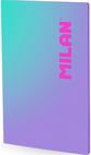 Sąsiuvinis MILAN Sunset, 95 g/m2, 48 l., langeliais, violetinės sp.
