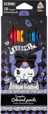 Spalvoti pieštukai KUROMI, tribriaun., 12 spalvų