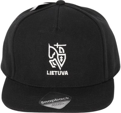 Juoda Fullcap kepurė "Vytis" su baltu logo