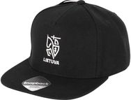 Juoda fullcap kepurė „Vytis“, su baltu logo