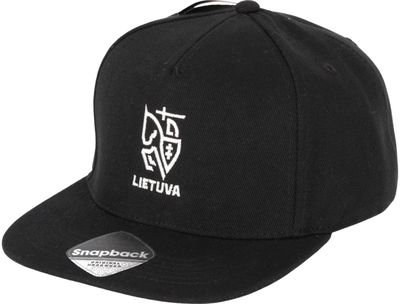 Juoda Fullcap kepurė "Vytis" su baltu logo