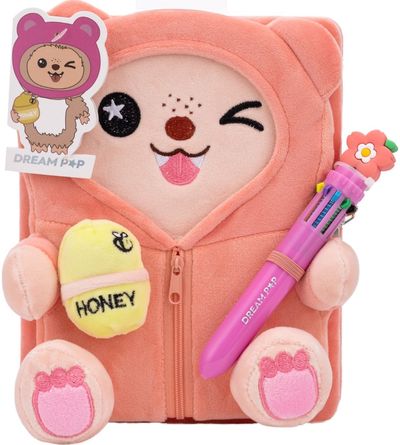 Dienoraštis TCD KIDS Bear, pliušinis, su tušinuku ir spynele, bl