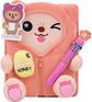 Dienoraštis TCD KIDS Bear, pliušinis, su tušinuku ir spynele, bl
