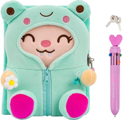 Dienoraštis TCD KIDS Frog, pliušinis, su tušinuku ir spynele, bl