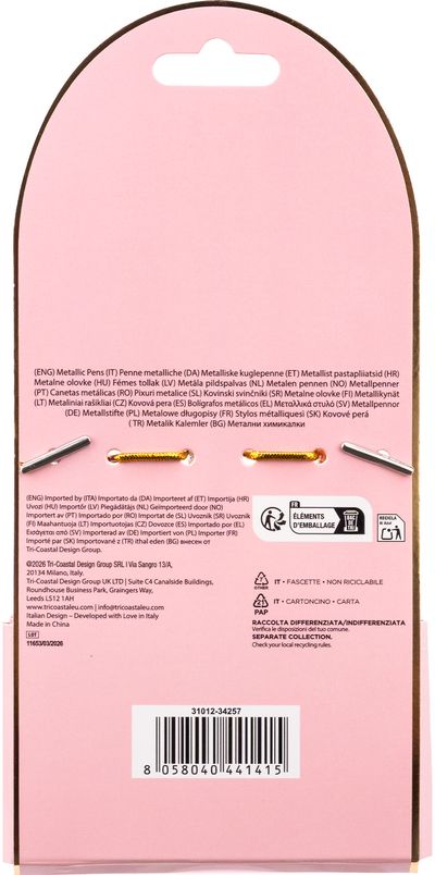 Tušinukų rinkinys POSH+POP Btw Glitter, rašo juodai, 3 vnt.