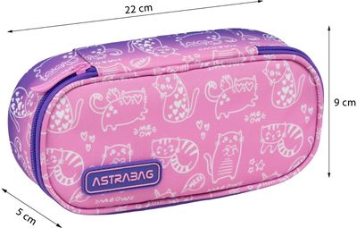 Penalas ASTRABAG Kitty, ovalus, rožinės sp.