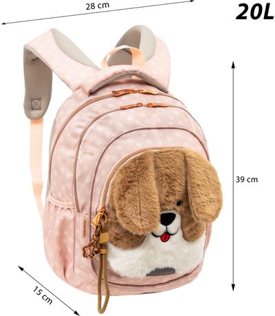 Kuprinė ASTRABAG Fluffy Puppy, 3 sk., 39 cm