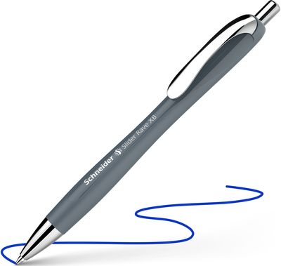 Tušinukas SCHNEIDER Slider Rave Grey, XB, 1,4 mm, rašo mėlynai