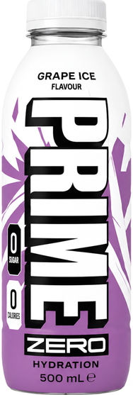 Gėrimas PRIME Zero Hydration (Grape Ice), 500 ml