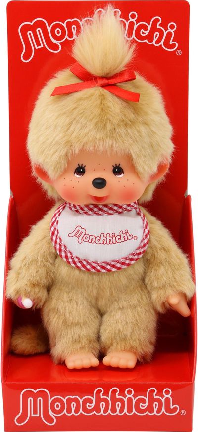 MONCHHICHI Pliušinė beždžionėlė, šviesiai ruda, 20 cm