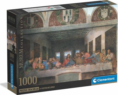 Dėlionė CLEMENTONI Museum Leonardo da Vinci: Paskutinė vakarienė, 1000 det.