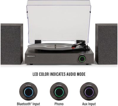 Patefonas CROSLEY ZANE, juodas