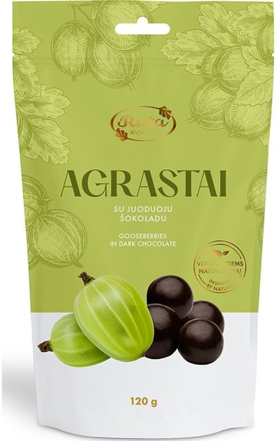 Agrastai su juoduoju šokoladu, 120 g
