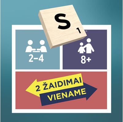 Stalo žaidimas SCRABBLE LT (medis)