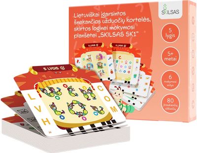 Lietuviškai įgarsintos kalbančios užduočių kortelės planšetei SKILSAS SK1, 5 lyg is