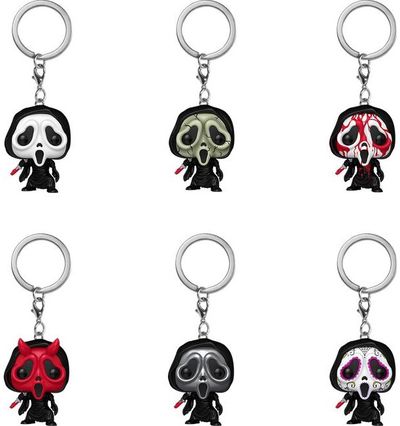 FUNKO POP! Stebuklingas raktų pakabutis: Ghost Face - 12pc PDQ