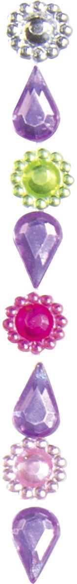 Dekoratyvinių kristalų juostelė FOLIA Sweet Candy, su lipniu pagrindu, 1 lapas, 10,5×26 cm