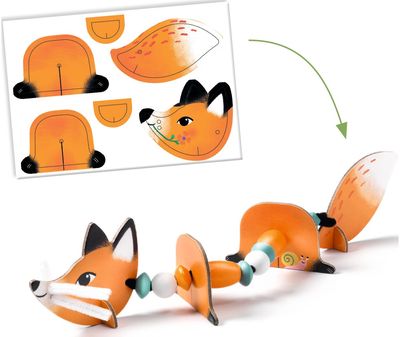 Kūrybinis vėrimo rinkinys DJECO Cute Animals