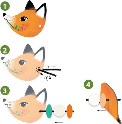 Kūrybinis vėrimo rinkinys DJECO Cute Animals