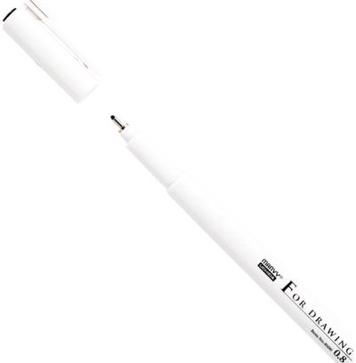 Grafinis rašiklis MARVY UCHIDA, 0,8 mm, rašo juodai