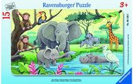 Ravensburger Small Frame Puzzle 15 pc African Animals
