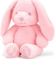 Pliušinis žaislas KEEL TOYS Eco Baby Rabbit Girl Pink 25 cm