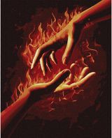 Tapyba pagal skaičius: UGNIS TARP MŪSŲ 1 40x50 dėžutėje