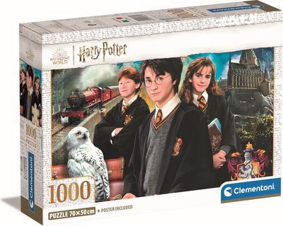 Dėlionė CLEMENTONI HARRY POTTER COMPACT BOX 2 1000 det.