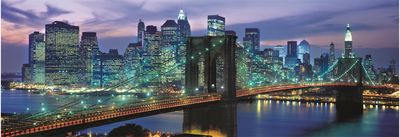 Dėlionė CLEMENTONI PANORAMA colorful Night Over Lofeton COMPACT 1000 det.