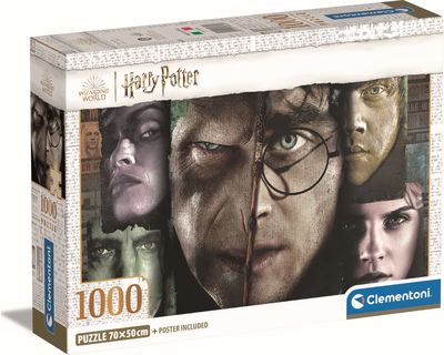 Dėlionė CLEMENTONI COMPACT BOX HARRY POTTER 1000 det.