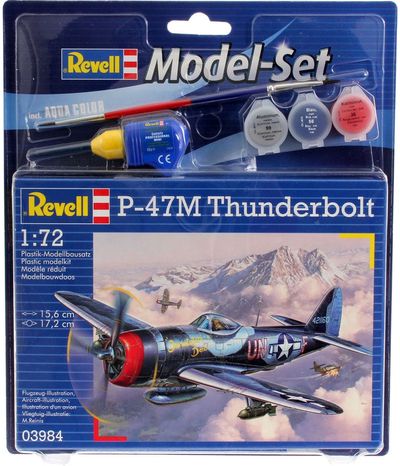 Modeliavimo rinkinys REVELL P-47 M THUNDERBOLT gift set