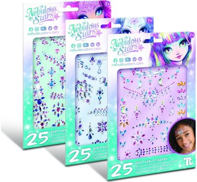 NEBULOUS STARS Body Gem Stickers įv. rūšys