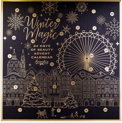 Advento kalendorius WINTER MAGIC NOIR, 40 x 4.8 x 40 cm.