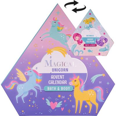 Advento kalendorius MAGICAL UNICORN & MERMAID, 40 x 8.5 x 39 cm