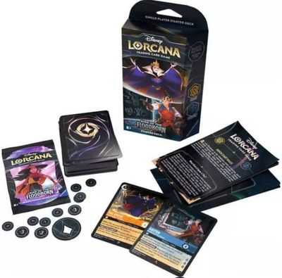 Kortelės Disney LORCANA: Rise of the Floodborn TCG Starter Deck Amber & Sapphire