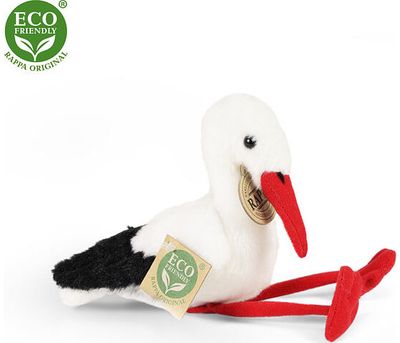 Pliušinis žaislas gandras 15 cm ECO-FRIENDLY