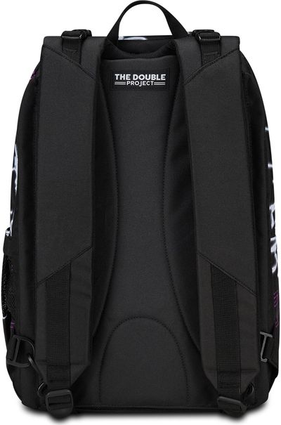 Dvipusė kuprinė SEVEN LEDCONTOUR, su ausinėmis, RPET, 44 cm, juoda/ grafiti