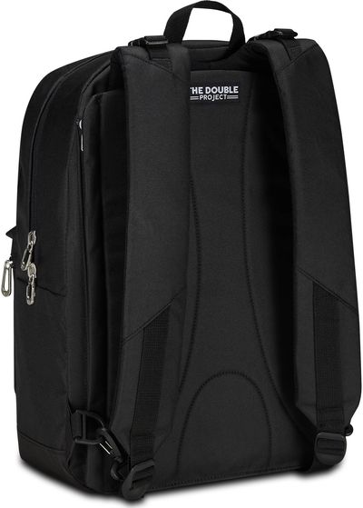 Dvipusė kuprinė SEVEN LEDCONTOUR, su ausinėmis, RPET, 44 cm, juoda/ grafiti