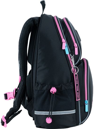 Ergonominė kuprinė Kite HEART, M, 39 cm, su LED, juodos sp.