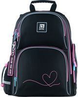 Ergonominė kuprinė Kite HEART, M, 39 cm, su LED, juodos sp.