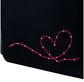 Ergonominė kuprinė Kite HEART, M, 39 cm, su LED, juodos sp.