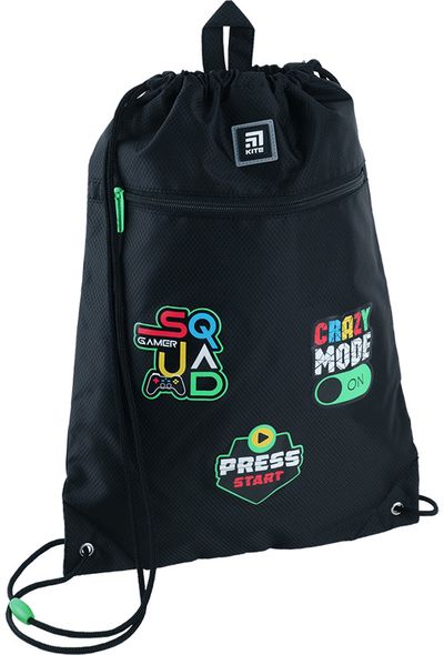 Sportinis maišelis Kite SQUAD, 46 cm, juodos sp.