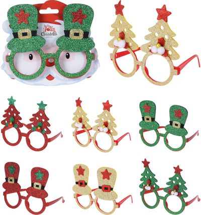 Dekoraciniai akiniai CHRISTMAS, įv. rūšys