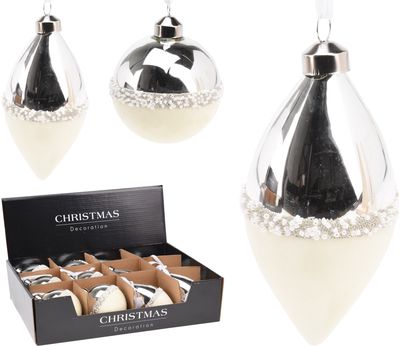 Eglutės žaisliukas SILVER VELVET, 8 cm